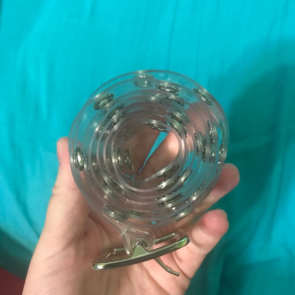 Very trendy clear belt